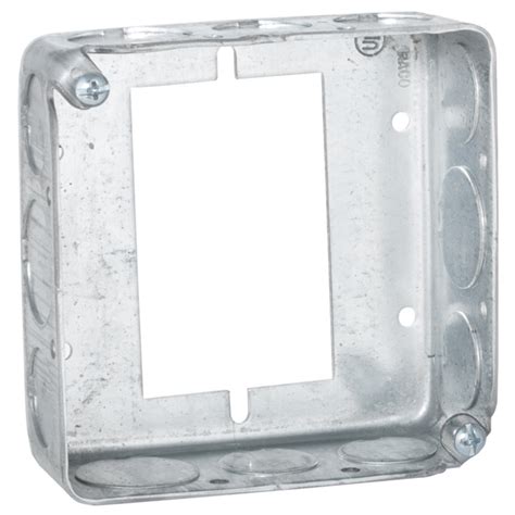 4-in steel square box extension ring|4x4 electrical box extender.